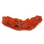 Coral brooch