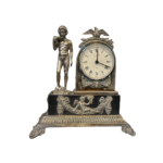 French silver clock with Apollo