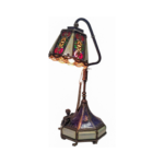 Rare Enamel and silver table lamp