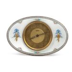 Art Déco Sterling Silver and Enamel Table Clock