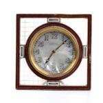 Art Déco Silver and Mother of Pearl Table Clock