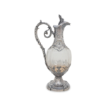 A French Silver-Mounted Glass Claret Jug