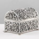 Portuguese Silver Miniature Chest Casket