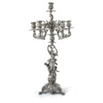 Art Nouveau Continental Silver Figural Candelabra