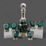 Sterling Wrapped Decanter and Shot Glasses - Nieman Marcus Millennium Edition