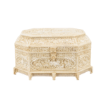 Large Mughal style carved jewellery box