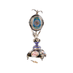 A VIENNESE SILVER AND ENAMEL TABLE CLOCK