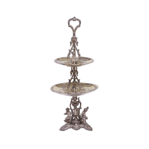 AUSTRIA-HUNGARY SILVER TWO-TIER CENTERPIECE SWEETMEAT STAND