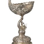 A German sterling silver figural compote