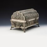A LARGE INDIAN SILVER CASKET