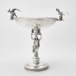 Gorham Sterling Silver Figural Compote, Retailed by J. Bachman, 1860s