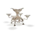 George III Sterling Silver Epergne, Emick Romer, London 1775, Engraved Royal Commission Presentation