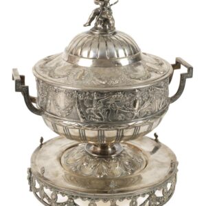 Hanau Silver Classical Style Centrepiece Tureen with Putto Finial, Late 19th Century